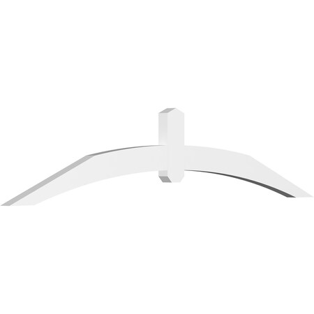 Ekena Millwork Archdale Architectural Grade PVC Gable Bracket, 72"W x 15"H x 2"D x 4"F, 5/12 Pitch GBP072X15X0204ARC00